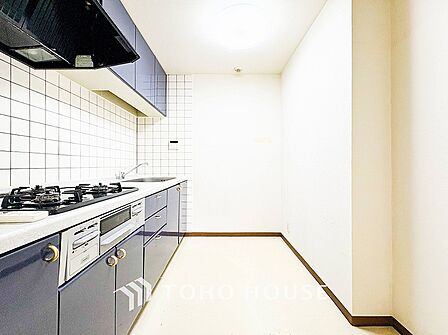 お手入れのしやすいすっきりしたシステムキッチンを採用しました。