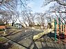 周辺：丘の上の静かな公園。公園の樹木のうちの多くが桜のため、桜の名所としても知られており、春には満開の桜の下でお花見ができます。