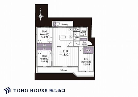3LDK 間取り