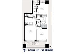藤和シティホームズ桜木町BAY-SCAPE 2LDKの間取図画像
