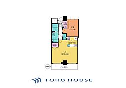 ブリリアタワー川崎 1LDKの間取図画像