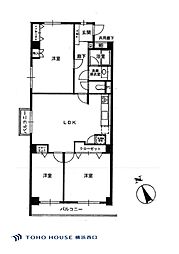 グリーンコーポ谷津坂 3LDKの間取図画像