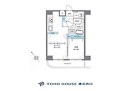 ピュアシティ横浜5 1LDKの間取図画像