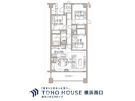 3LDK 間取り