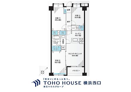 3LDK 間取り