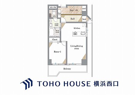 1LDK 間取り