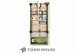 ヴェレーナシティ横浜根岸ザ・フロント 3LDKの間取図画像