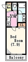 アーバン56 1Kの間取図画像