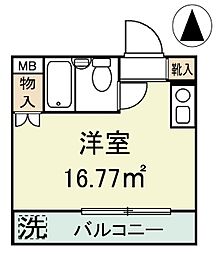 ミリオンコート新宿 ワンルームの間取図画像