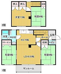 相内町　売家 4LDKの間取り