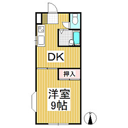 ルミネ・K北棟 1DKの間取図画像
