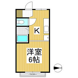 メゾンドマヤ 1Kの間取図画像