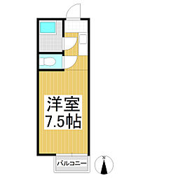メゾン中村 1Kの間取図画像