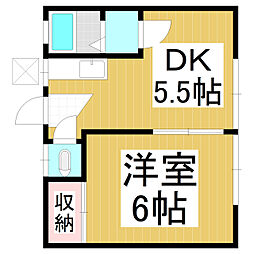 ヒルズフロント小柴見 1DKの間取図画像