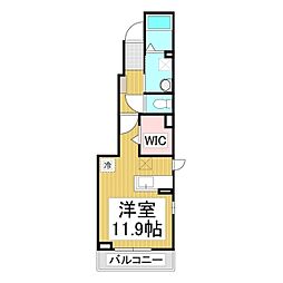 アプローズ2 ワンルームの間取図画像