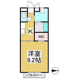 サープラスS&K 1Kの間取図画像