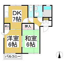 ベルメゾン昭和　Ｎ棟  ｜ 長野県長野市篠ノ井二ツ柳（賃貸アパート2K・1階・45.00㎡） その2