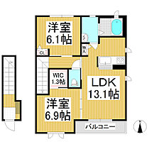 ウィズライフ　A棟  ｜ 長野県長野市稲里町中氷鉋（賃貸アパート2LDK・2階・62.20㎡） その2