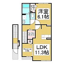 長野県千曲市大字新田（賃貸アパート1LDK・2階・50.96㎡） その2