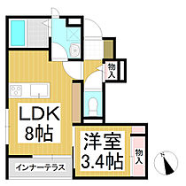 サン新町II  ｜ 長野県長野市青木島町大塚（賃貸アパート1LDK・1階・32.50㎡） その2