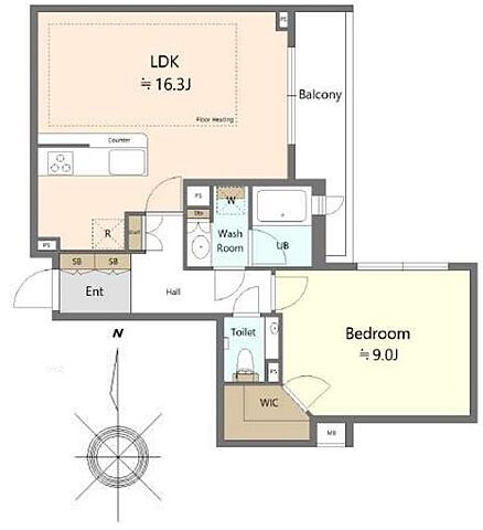 間取り イトーピア長者丸IDEA 1階/-
