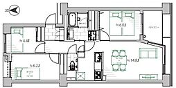 モナージュ旗の台 3LDKの間取図画像