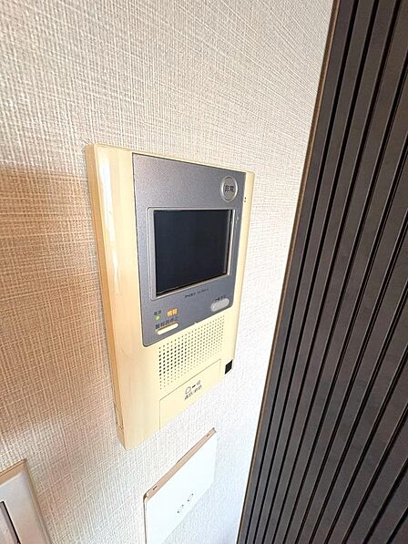 テレビモニター付きインターフォンが設置されておりますので、セキュリティは安心ですね。