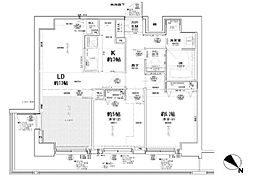 ドゥーエ東十条 2LDKの間取図画像