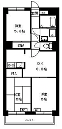 グリーンヒルズ 3DKの間取図画像