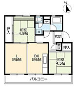 UR緑苑東  ｜ 岐阜県各務原市緑苑東1丁目（賃貸マンション2LDK・4階・58.89㎡） その2