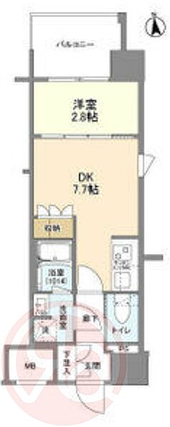 ソルレヴェンテ北堀江Ｑ ｜大阪府大阪市西区北堀江1丁目(賃貸マンション1DK・2階・25.65㎡)の写真 その2