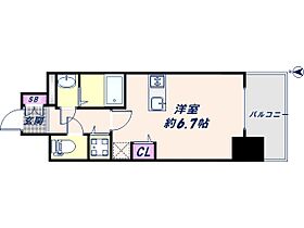 大阪府大阪市浪速区桜川2丁目（賃貸マンション1K・4階・23.25㎡） その2