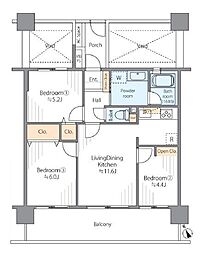 ライオンズステーションプラザ町田 3LDKの間取図画像