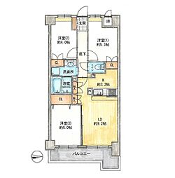 つきみ野ガーデニア2 3LDKの間取図画像