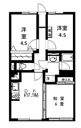 ライオンズマンション中央林間第7 3DKの間取図画像