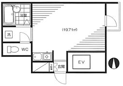エクセルハイマット ワンルームの間取図画像