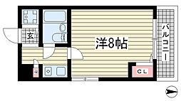 サンプラザ三宮70 1Kの間取図画像