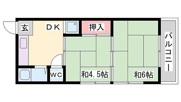 梶井文化 ｜兵庫県神戸市北区鈴蘭台北町3丁目(賃貸アパート2DK・2階・29.16㎡)の写真 その2