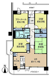ネオハイツ富雄北フォレストガーデン 3SLDKの間取図画像