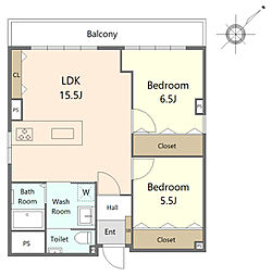 間取図画像 2LDK
