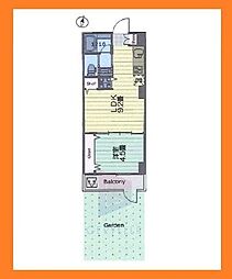 セントラル三田 1LDKの間取図画像