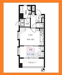 ダイナシティ文京根津 1LDKの間取図画像