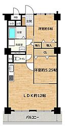 マンション青山カメリア 2LDKの間取図画像