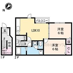 イル・マーレ 2LDKの間取図画像