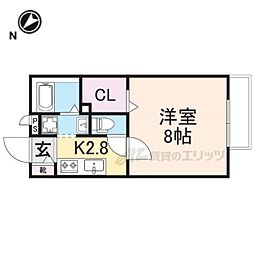 ユニハ 1Kの間取図画像