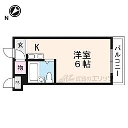 プリミエ箕林 ワンルームの間取図画像