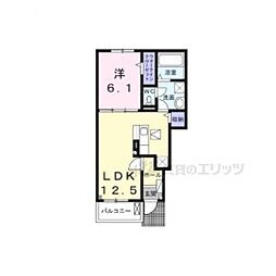 グランド ソレイユ 1LDKの間取図画像