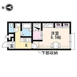 レオパレスあいのつちやま 1Kの間取図画像