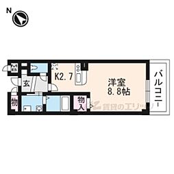 ノール・アンソレイエ ワンルームの間取図画像