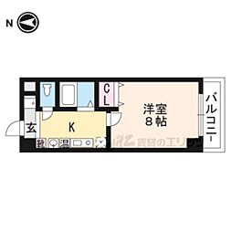 RoomsOoji 1Kの間取図画像